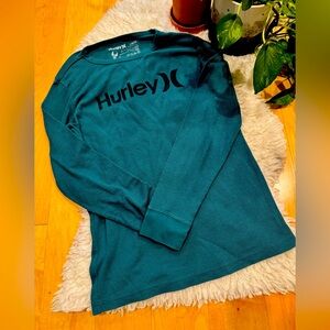 HURLEY men’s thermal waffle knit long sleeve shirt top size large